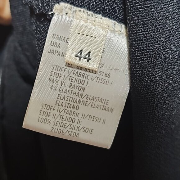 Escada Polkadot Silk Open Sleeve Blouse Top Size Large - Picture 7 of 10